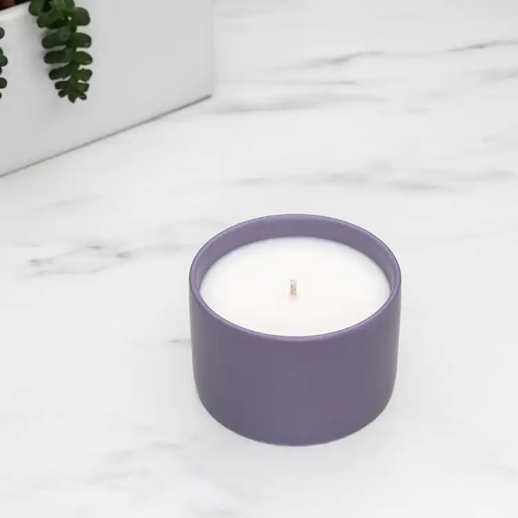 Mini Amethyst Modern Ceramic Tumbler Candle