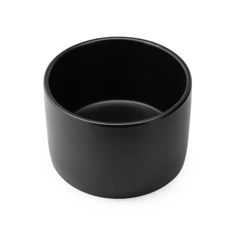 Mini Black Modern Ceramic Tumbler Angled Top Down
