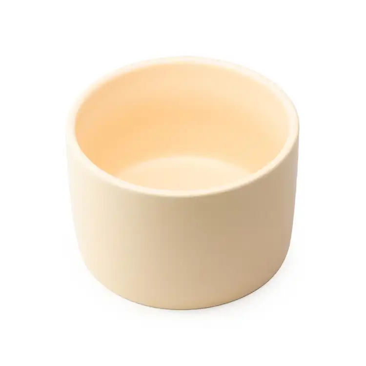 Mini Buttercream Modern Ceramic Tumbler Angled Top Down
