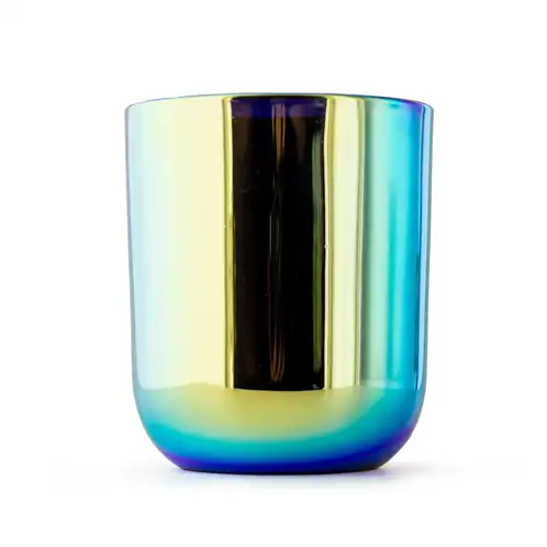 Chameleon Prism Sonoma Tumbler Jar iridescent and metallic in blue, green, yellow, and purple