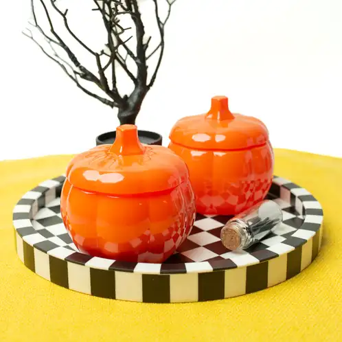 Orange Pumpkin Jar for Candles