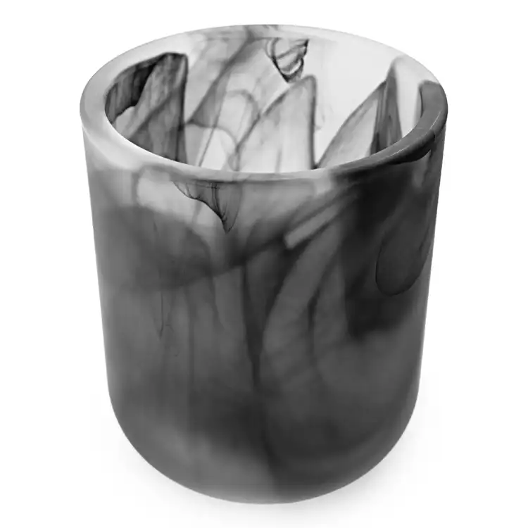 Frosted Black Swirl Sonoma Tumbler side view with a white background