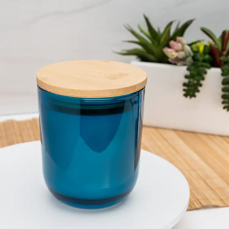 Blue Topaz Sonoma Tumbler Jar with Bamboo Lid