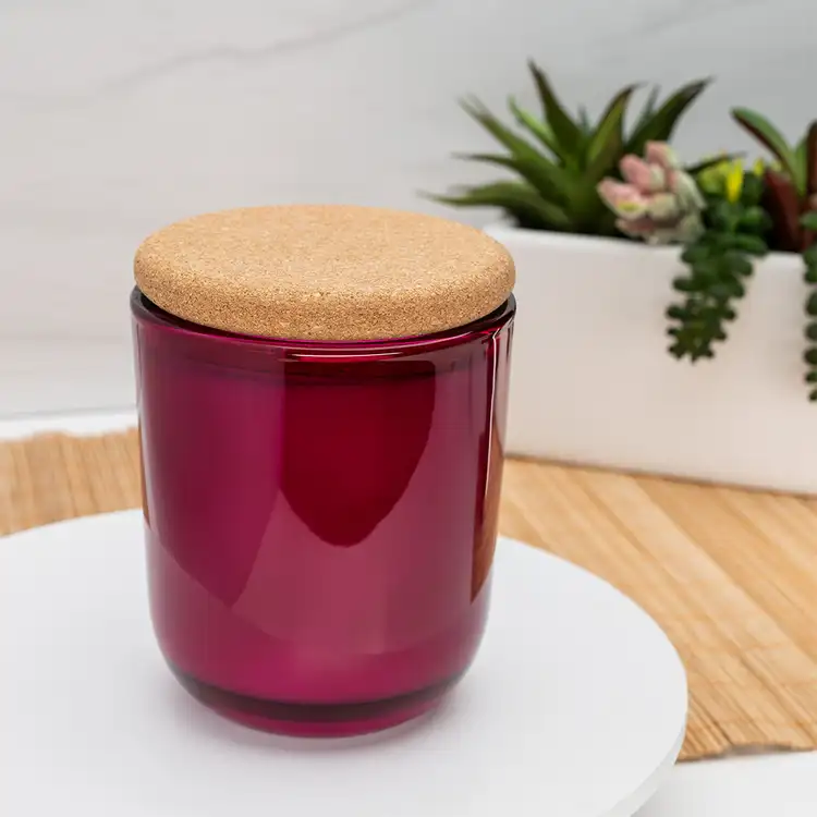 Merlot Sonoma Tumbler Jar with Rounded Cork Lid