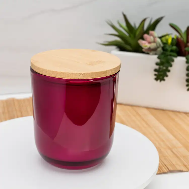 Merlot Sonoma Tumbler Jar with Bamboo Lid