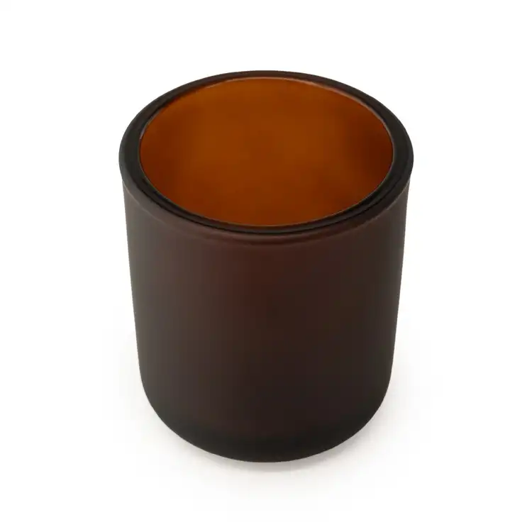 Mini Frosted Amber Sonoma Tumbler Jar Top View