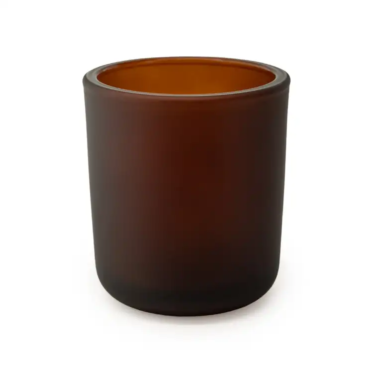 Mini Frosted Amber Sonoma Tumbler Jar Side View