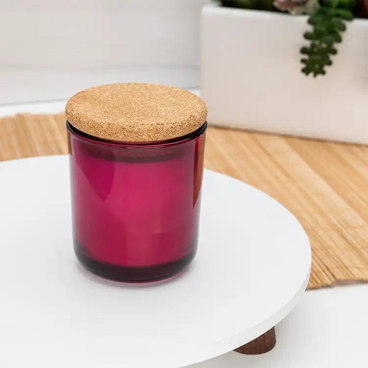 Mini Merlot Sonoma Tumbler Jar with Rounded Cork Lid