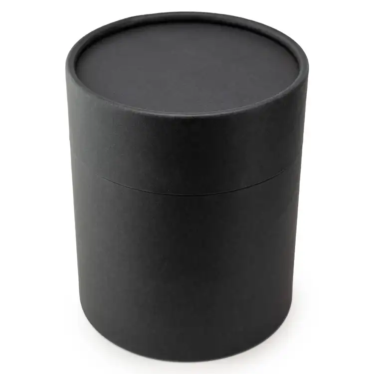 5" Black Paper Candle Tube Top View