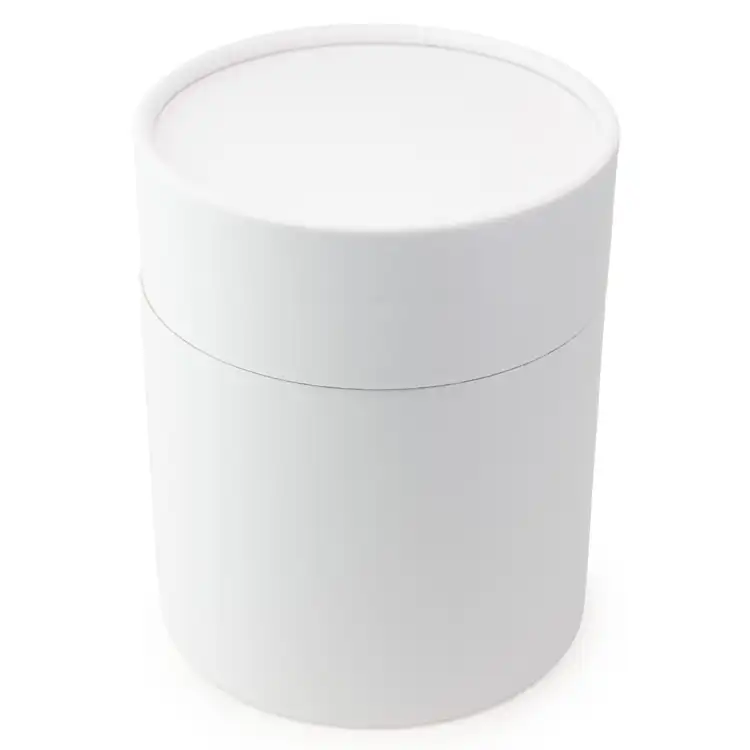 5" White Paper Candle Tube Top View