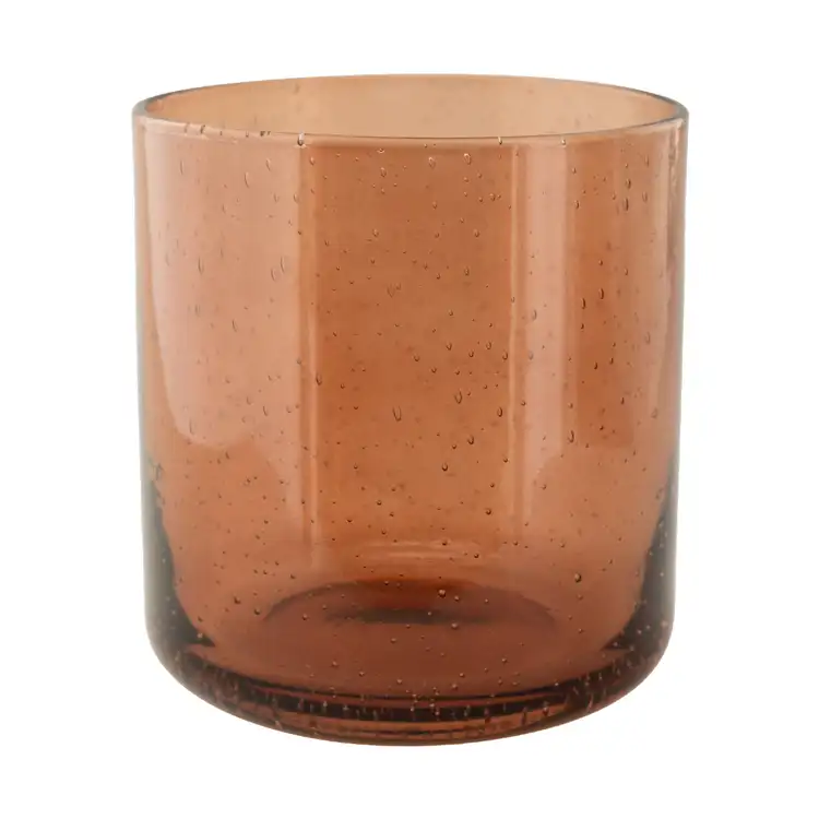 Amber Bubble Tumbler Jar Side View