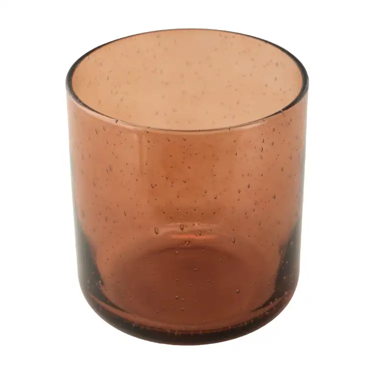 Amber Bubble Tumbler Jar Top View