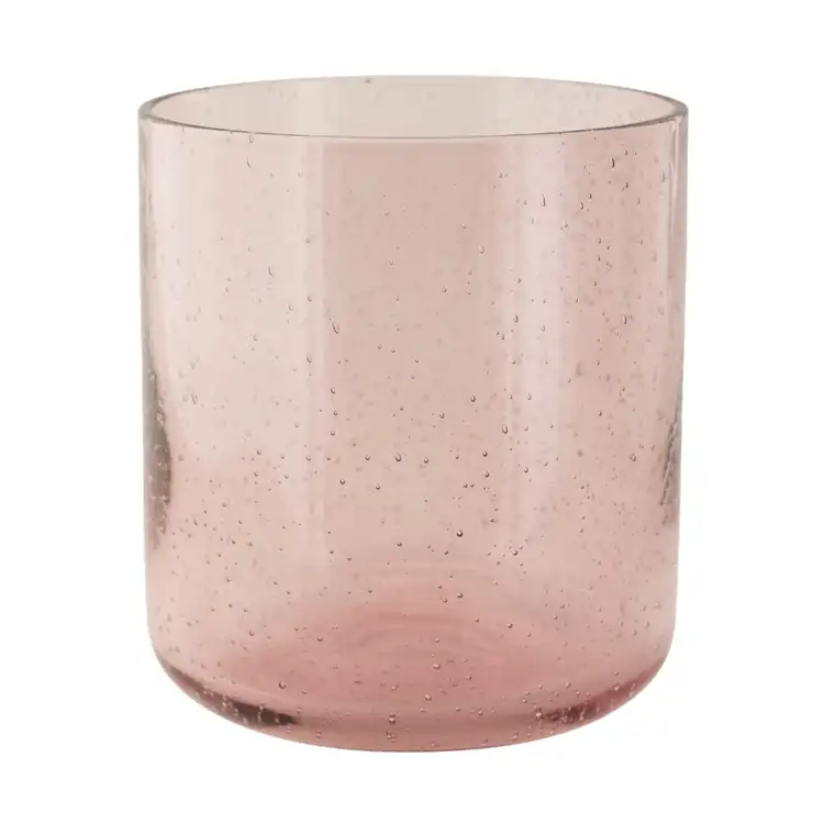 Pink Bubble Tumbler Jar Side View