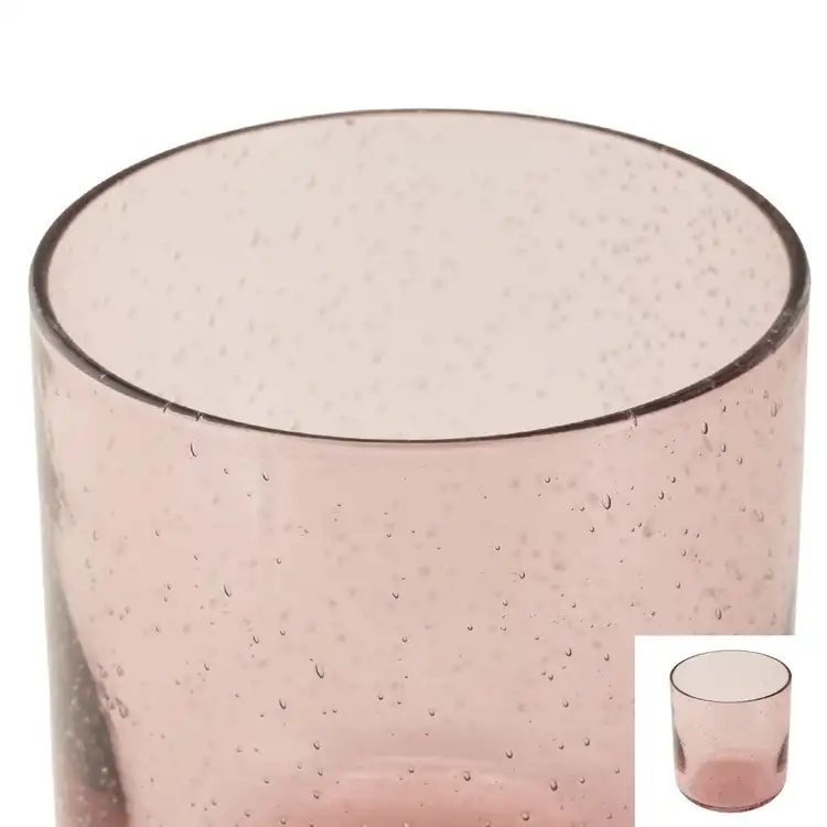Pink Bubble Tumbler Jar Close Up Top View