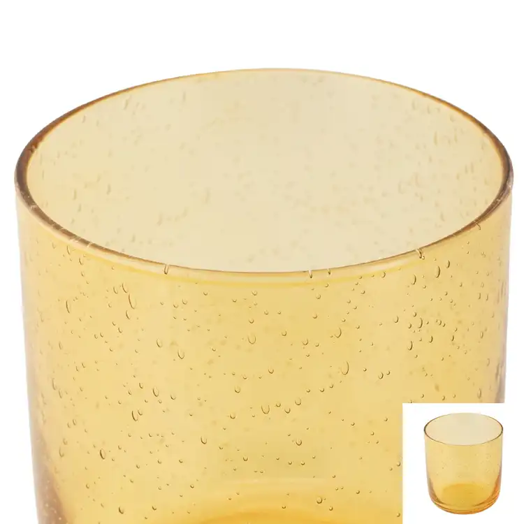 Yellow Bubble Tumbler Jar Close Up Top View