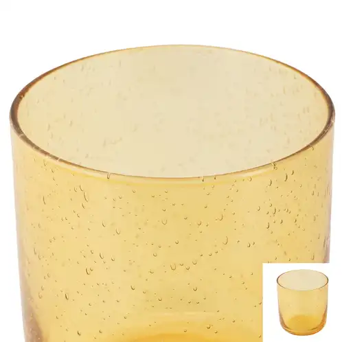 Yellow Bubble Tumbler Jar Close Up Top View