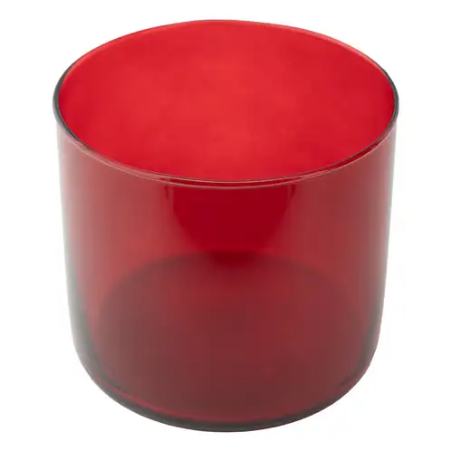 Red 3-Wick Tumbler Jar Top View