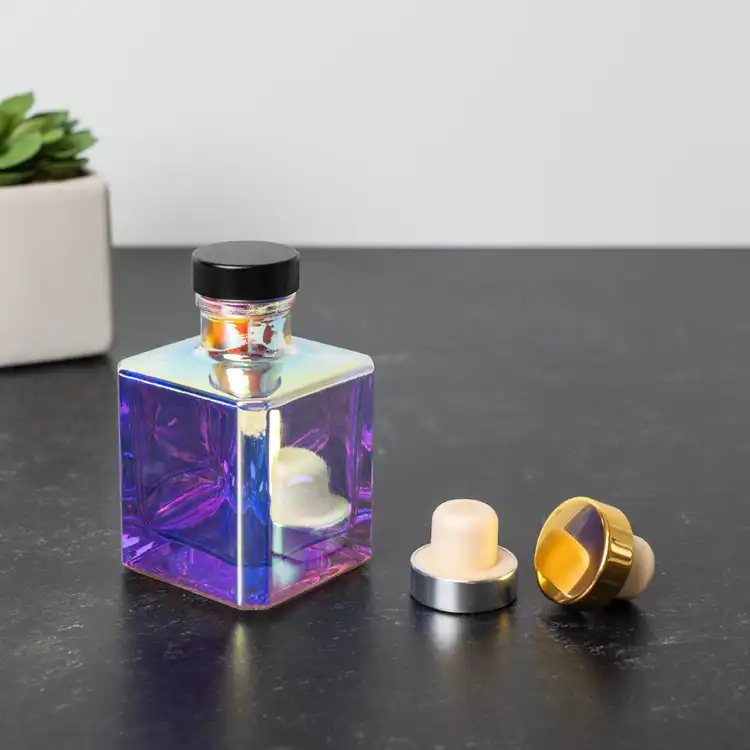 Prism Cube Reed Diffuser Bottle on black table