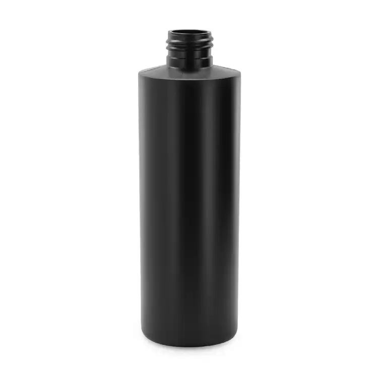 Matte Black 8 oz. HDPE Bottle