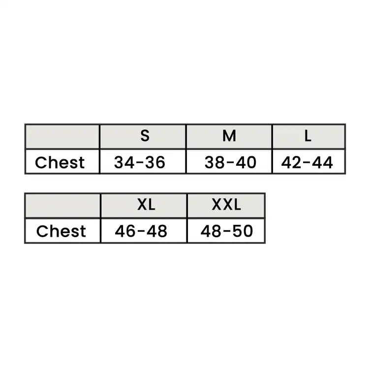 CandleScience T-Shirt sizing chart