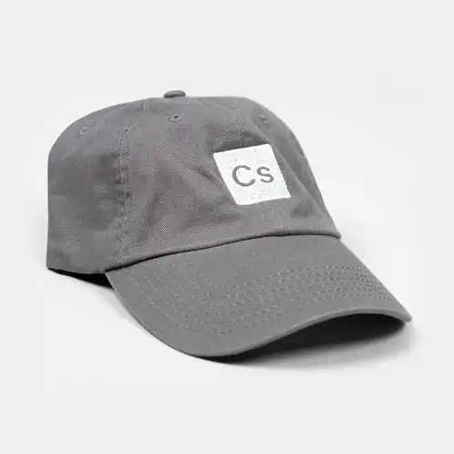 Charcoal CandleScience Hat on white background