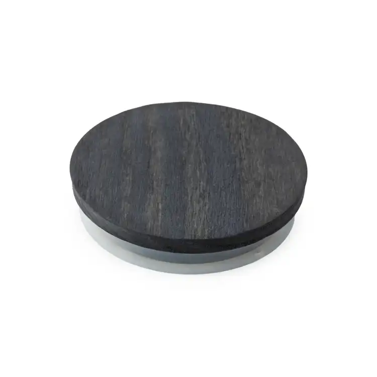 3" Black Pine Wooden Lid Top View
