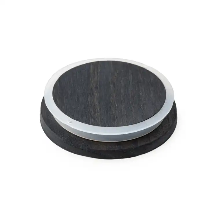 3" Black Pine Wooden Lid Bottom View