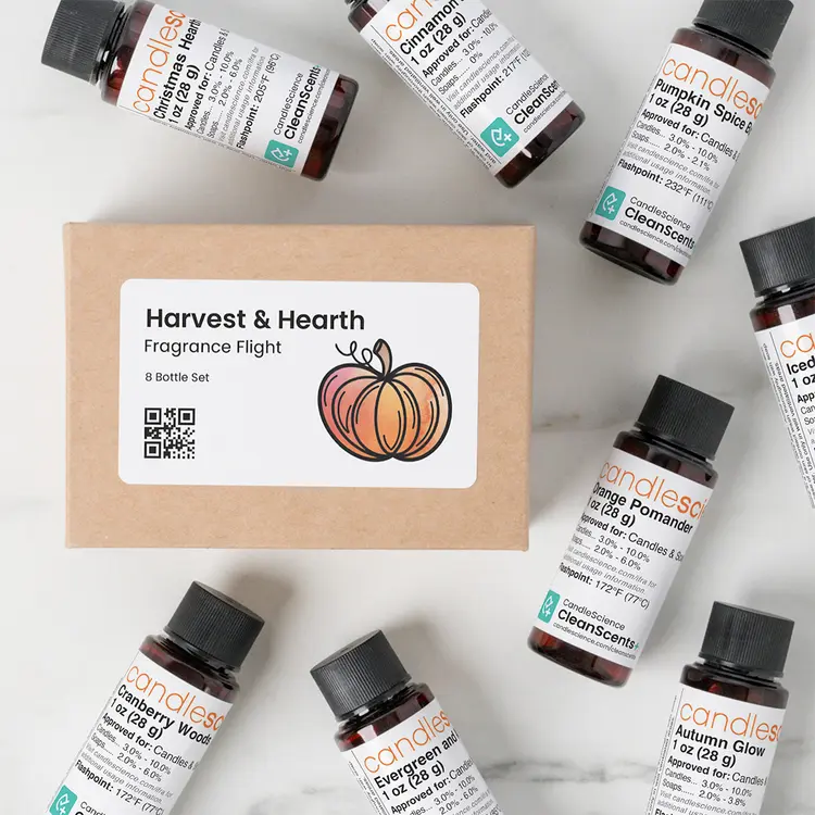 Harvest and Hearth Fragrance Flight Box and 1 oz Fragrance Oils