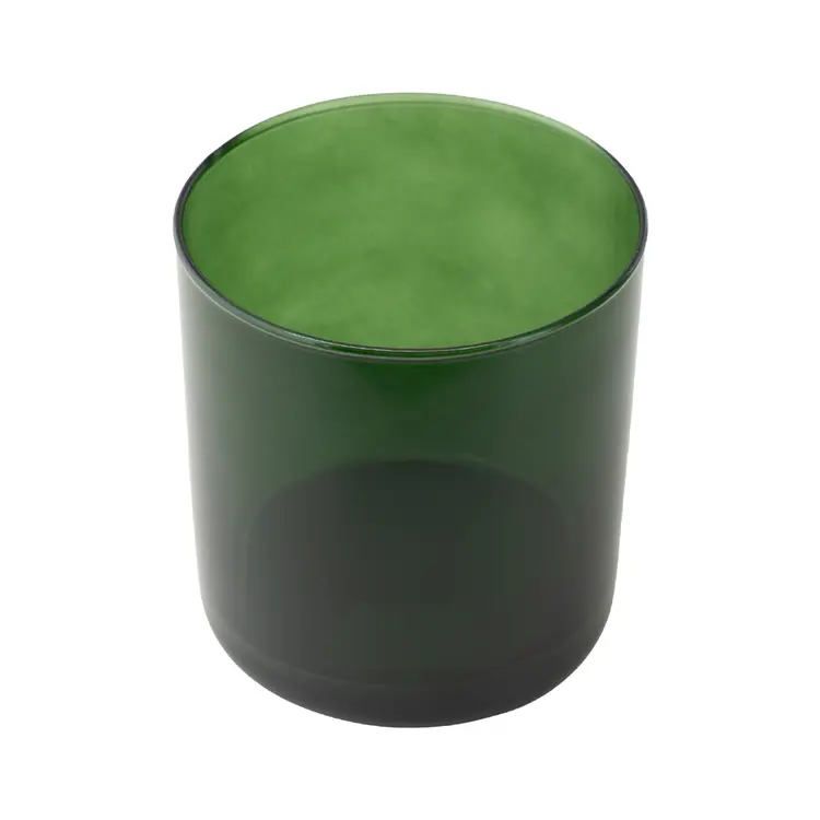 Green Tumbler Jar Angled Top View