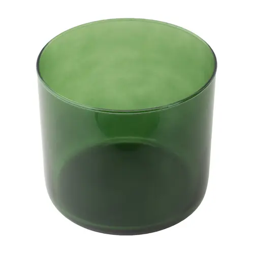 Green 3-Wick Tumbler Jar Angled Top View