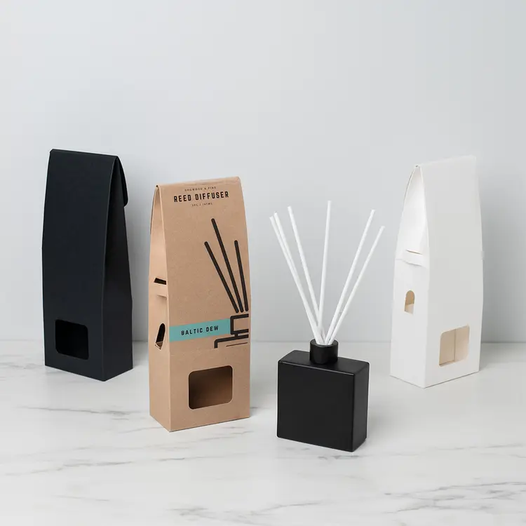 Retail Reed Diffuser Boxes (Large) with Matte Black Square Reed Diffuser