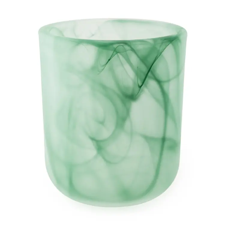 Frosted Green Swirl Sonoma Tumbler Jar Side View