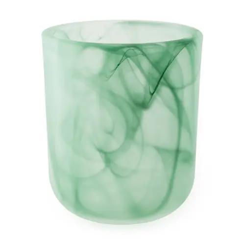 Frosted Green Swirl Sonoma Tumbler Jar Side View