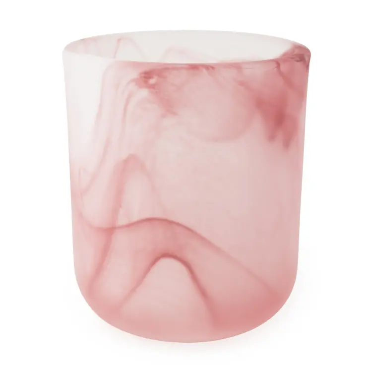 Frosted Pink Swirl Sonoma Tumbler Jar Side View