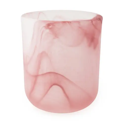 Frosted Pink Swirl Sonoma Tumbler Jar Side View