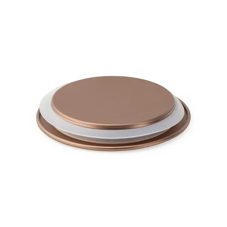 3.5" Matte Bronze Metal Flat Lid Bottom View