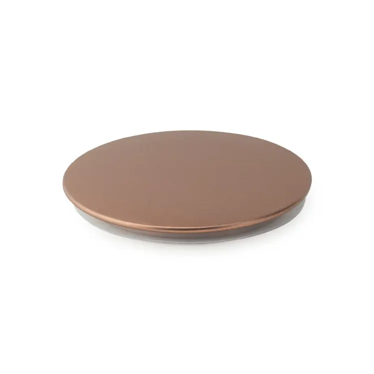 3.5" Matte Bronze Metal Flat Lid Top View