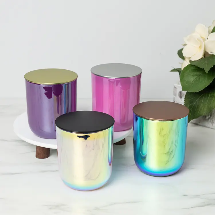 3.5" Matte Metal Flat Lids on assorted Luster and Prism Sonoma Tumbler Jars