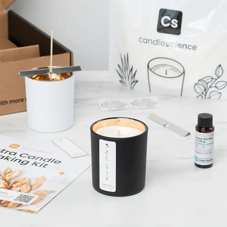 Astra Candle Kit with a finished candle 