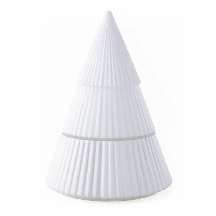 White Glass Tree Jar on a white background