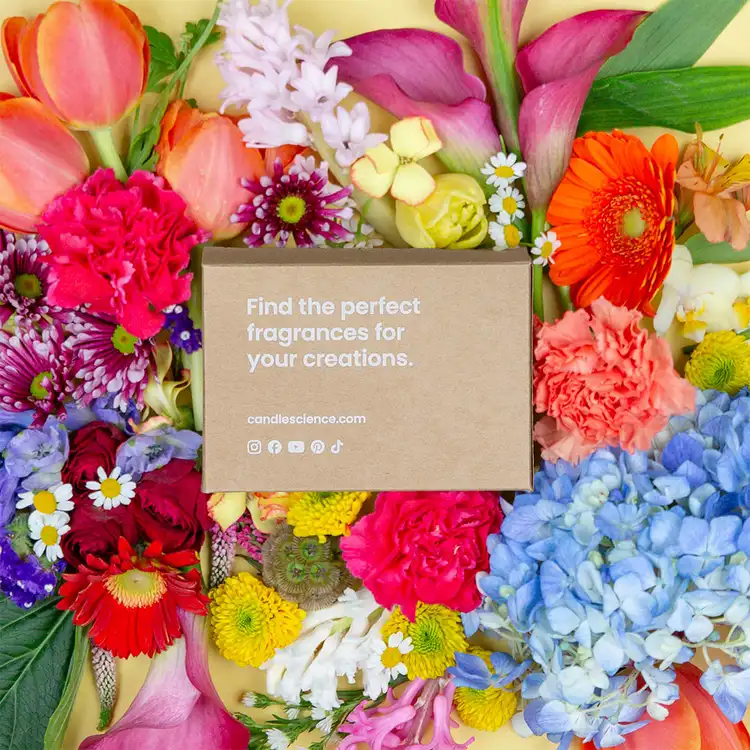 A beautiful area of flowers from blue hydrangea to pink calla lillies, carnations, daisies, and tulips