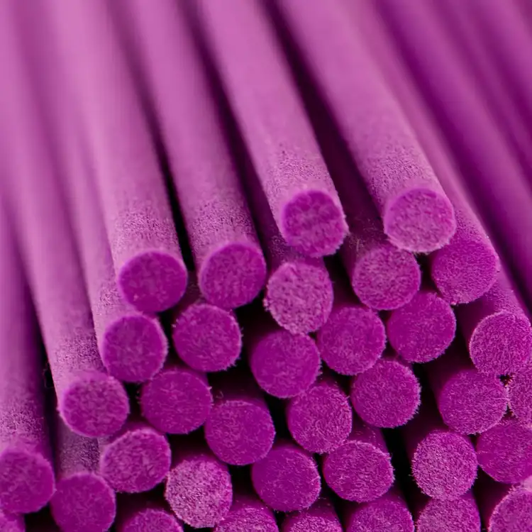 Purple Fiber Diffuser Reeds Close Up