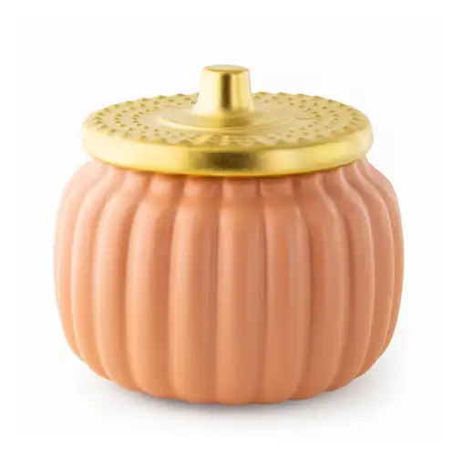 Harvest Orange Ceramic Pumpkin Jar