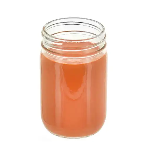 Top view of 16 oz Canning Jar with candle wax inside