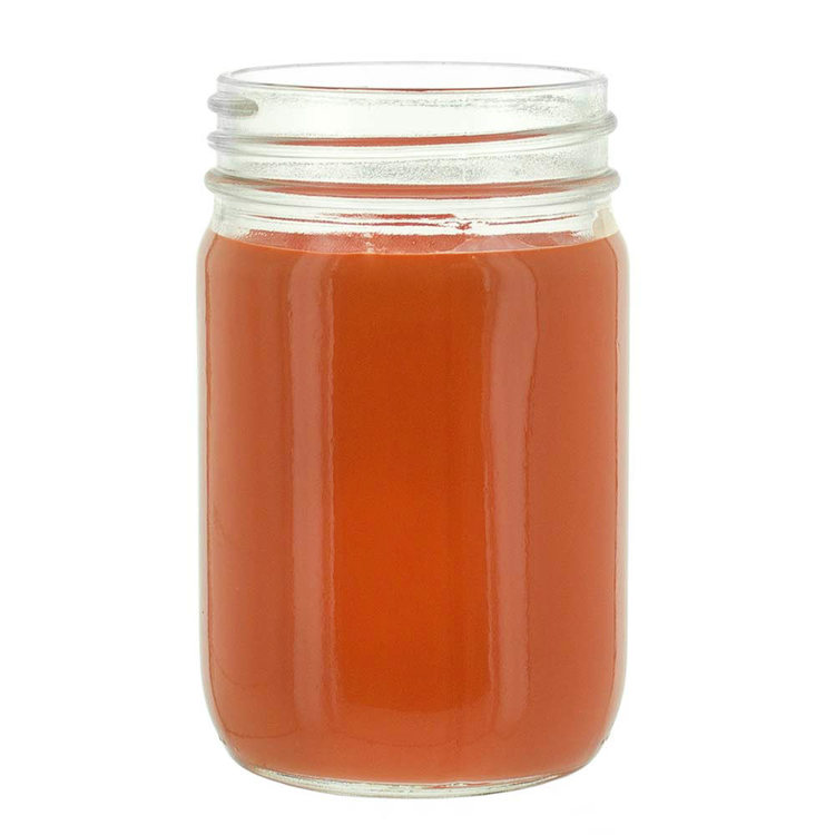 16 oz. canning jar with candle wax inside