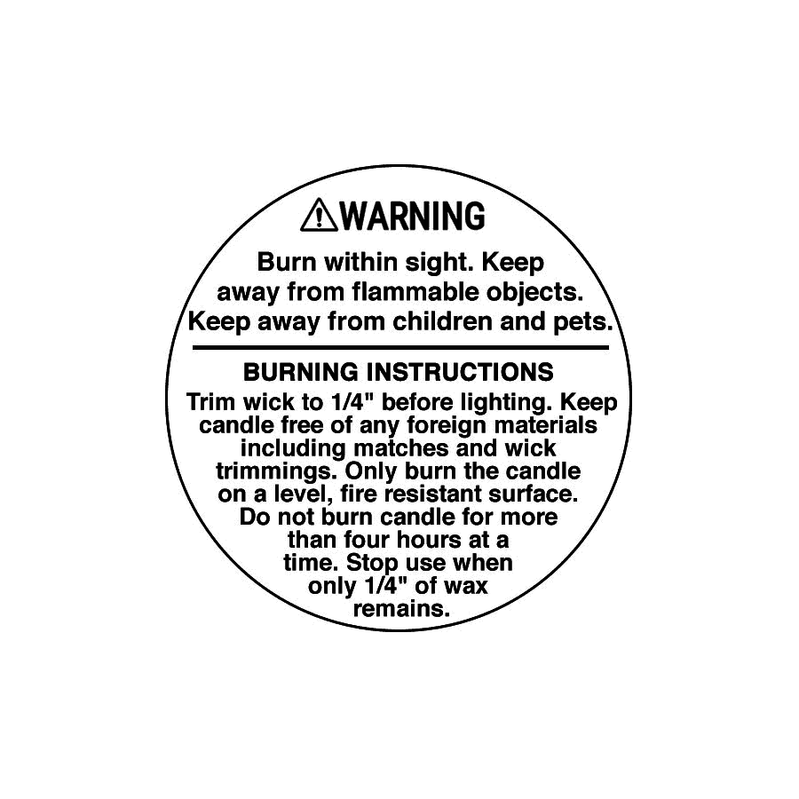 Free Printable Candle Warning Labels Template