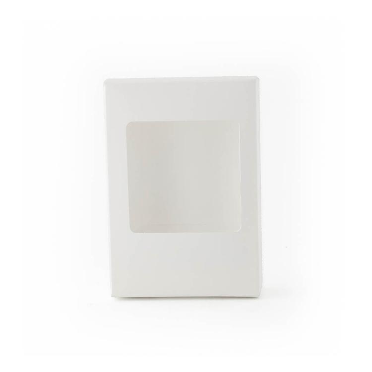 White Retail Wax Melt Box from the front, empty