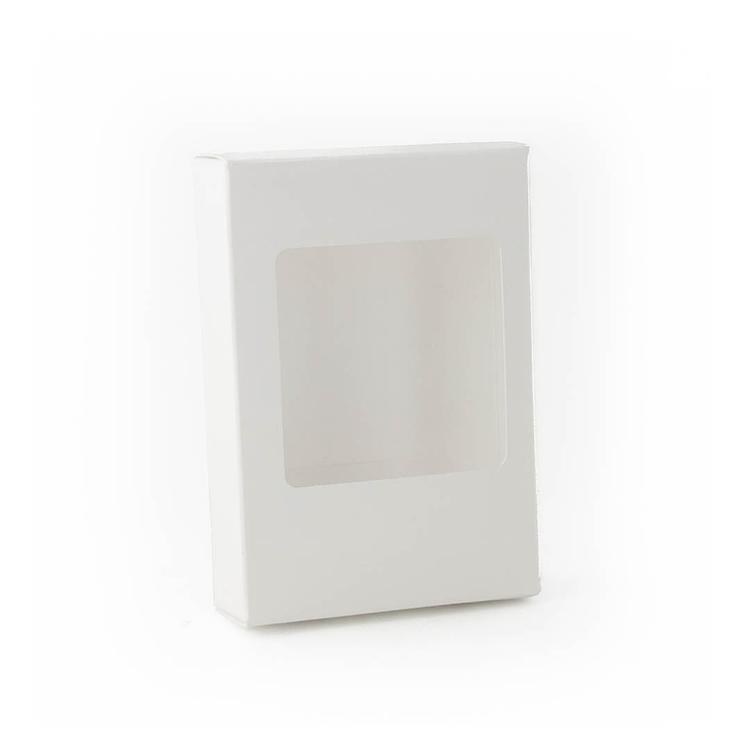 White Retail Wax Melt Box from an angle, empty