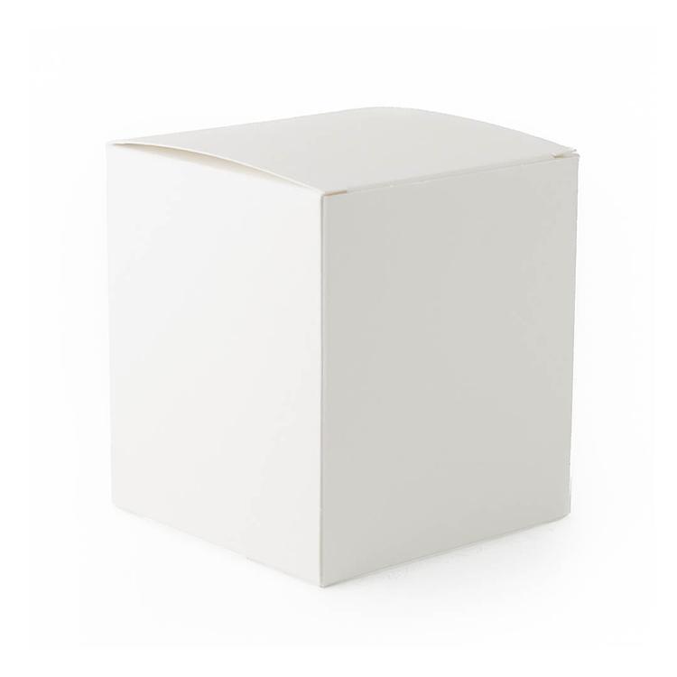 Corner angled image of White Retail Candle Tumbler Box on a white background